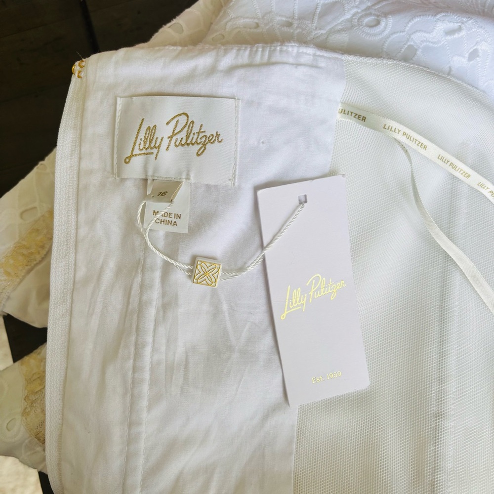 Lilly Pulitzer Adorie White Strapless Dress - Picture 7 of 10